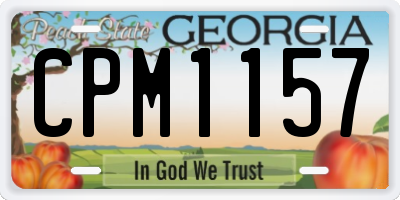 GA license plate CPM1157