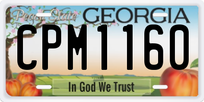 GA license plate CPM1160