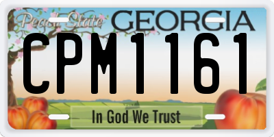 GA license plate CPM1161