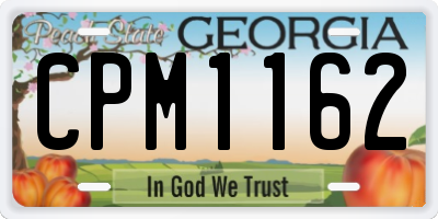 GA license plate CPM1162