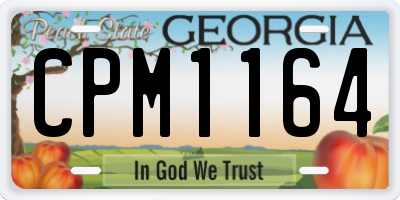GA license plate CPM1164