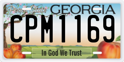 GA license plate CPM1169