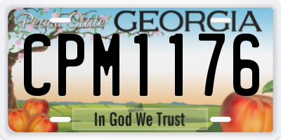GA license plate CPM1176