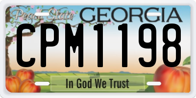 GA license plate CPM1198