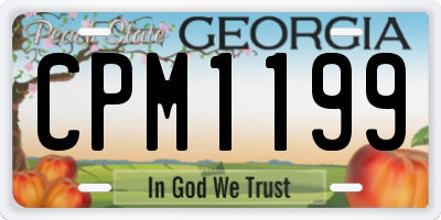 GA license plate CPM1199