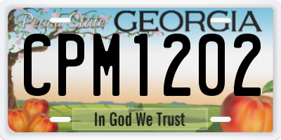 GA license plate CPM1202