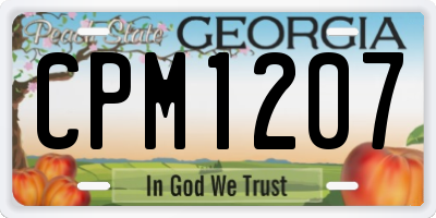 GA license plate CPM1207