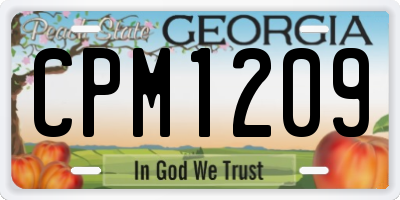 GA license plate CPM1209