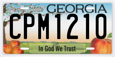 GA license plate CPM1210