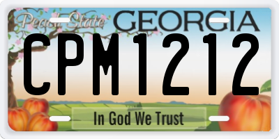 GA license plate CPM1212