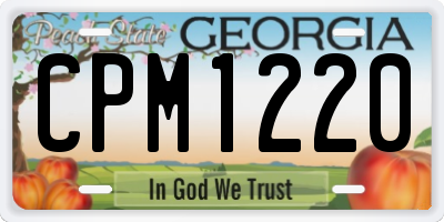 GA license plate CPM1220