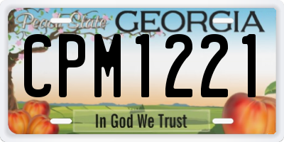 GA license plate CPM1221