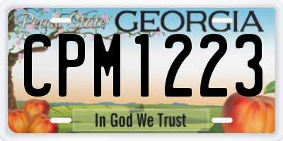GA license plate CPM1223