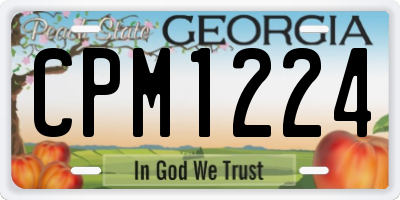 GA license plate CPM1224