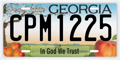 GA license plate CPM1225