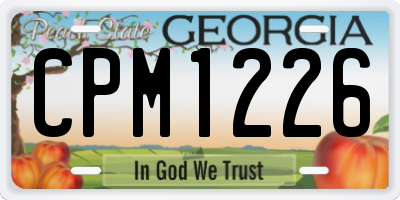 GA license plate CPM1226