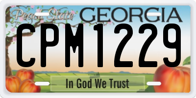 GA license plate CPM1229