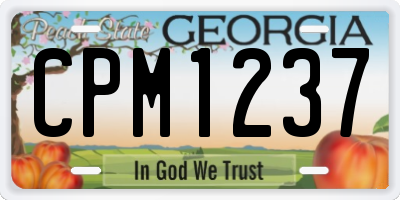 GA license plate CPM1237