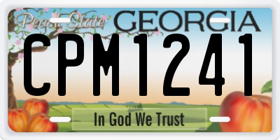 GA license plate CPM1241