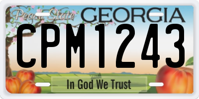 GA license plate CPM1243