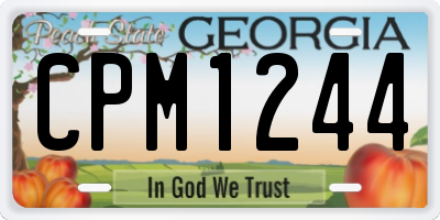 GA license plate CPM1244