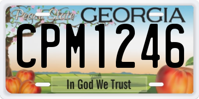 GA license plate CPM1246