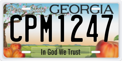 GA license plate CPM1247