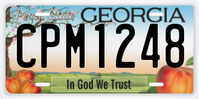 GA license plate CPM1248