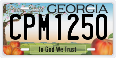 GA license plate CPM1250
