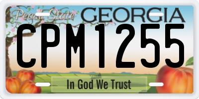 GA license plate CPM1255