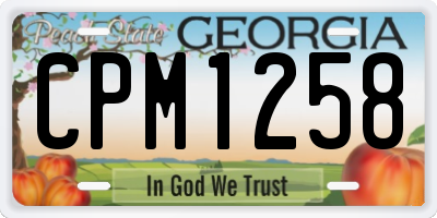 GA license plate CPM1258