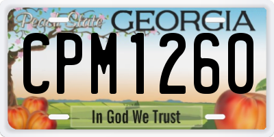 GA license plate CPM1260