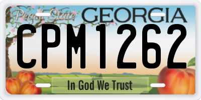 GA license plate CPM1262