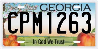 GA license plate CPM1263