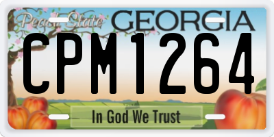 GA license plate CPM1264