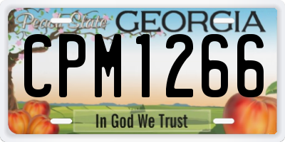GA license plate CPM1266