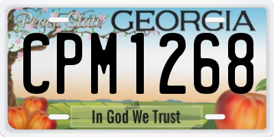 GA license plate CPM1268