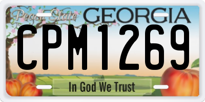 GA license plate CPM1269