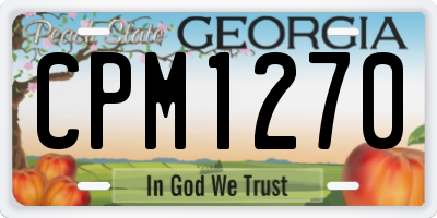 GA license plate CPM1270