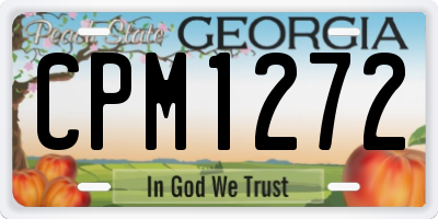 GA license plate CPM1272