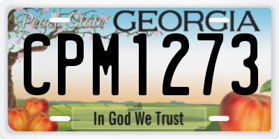 GA license plate CPM1273