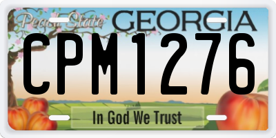 GA license plate CPM1276