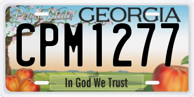 GA license plate CPM1277