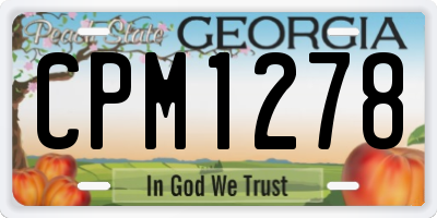 GA license plate CPM1278
