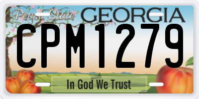 GA license plate CPM1279