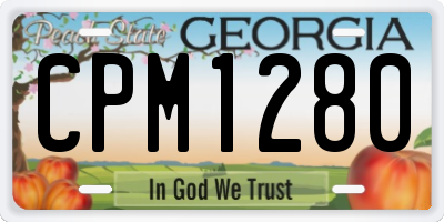 GA license plate CPM1280