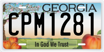 GA license plate CPM1281