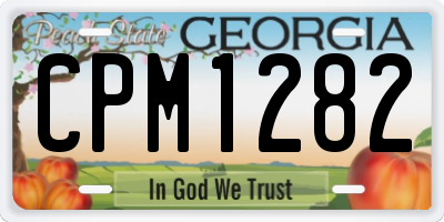 GA license plate CPM1282