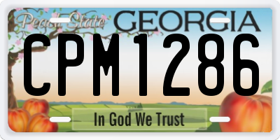GA license plate CPM1286