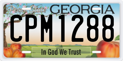 GA license plate CPM1288